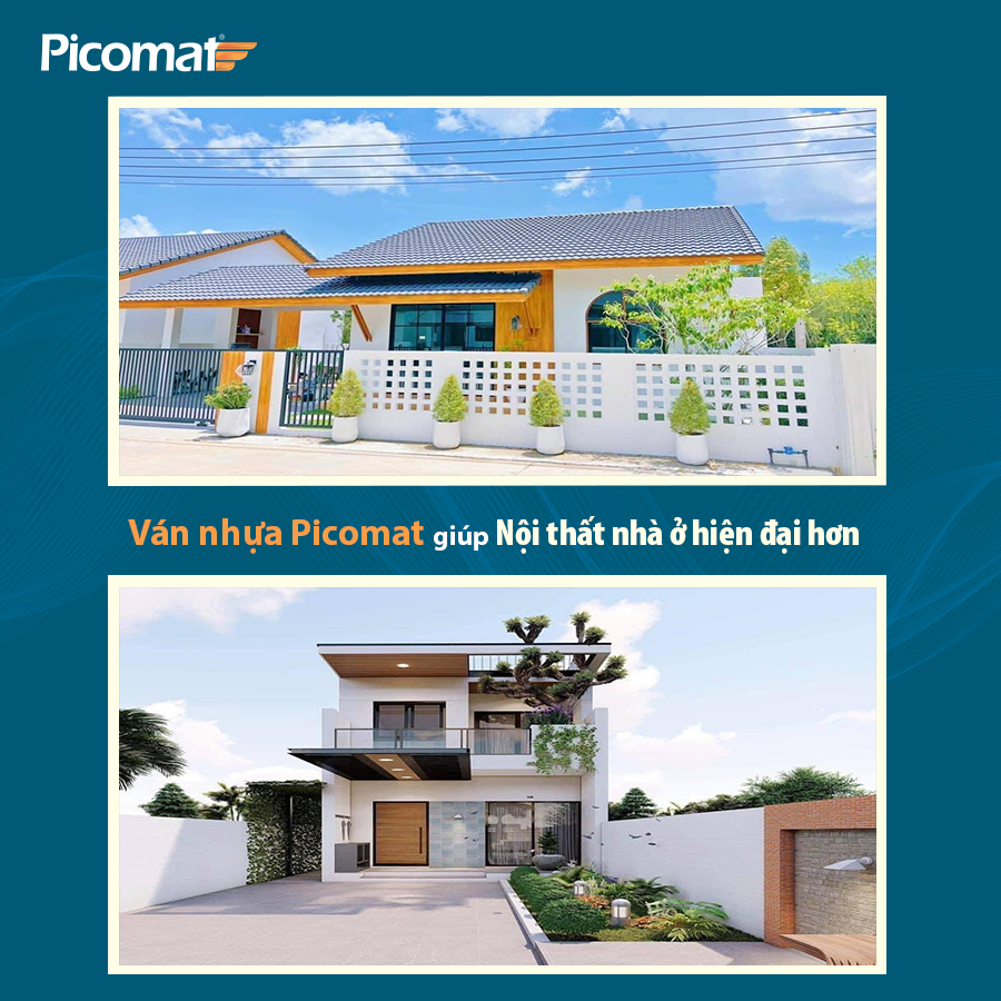 Ván nhựa Picomat giúp nội thất nhà ở hiện đại hơn